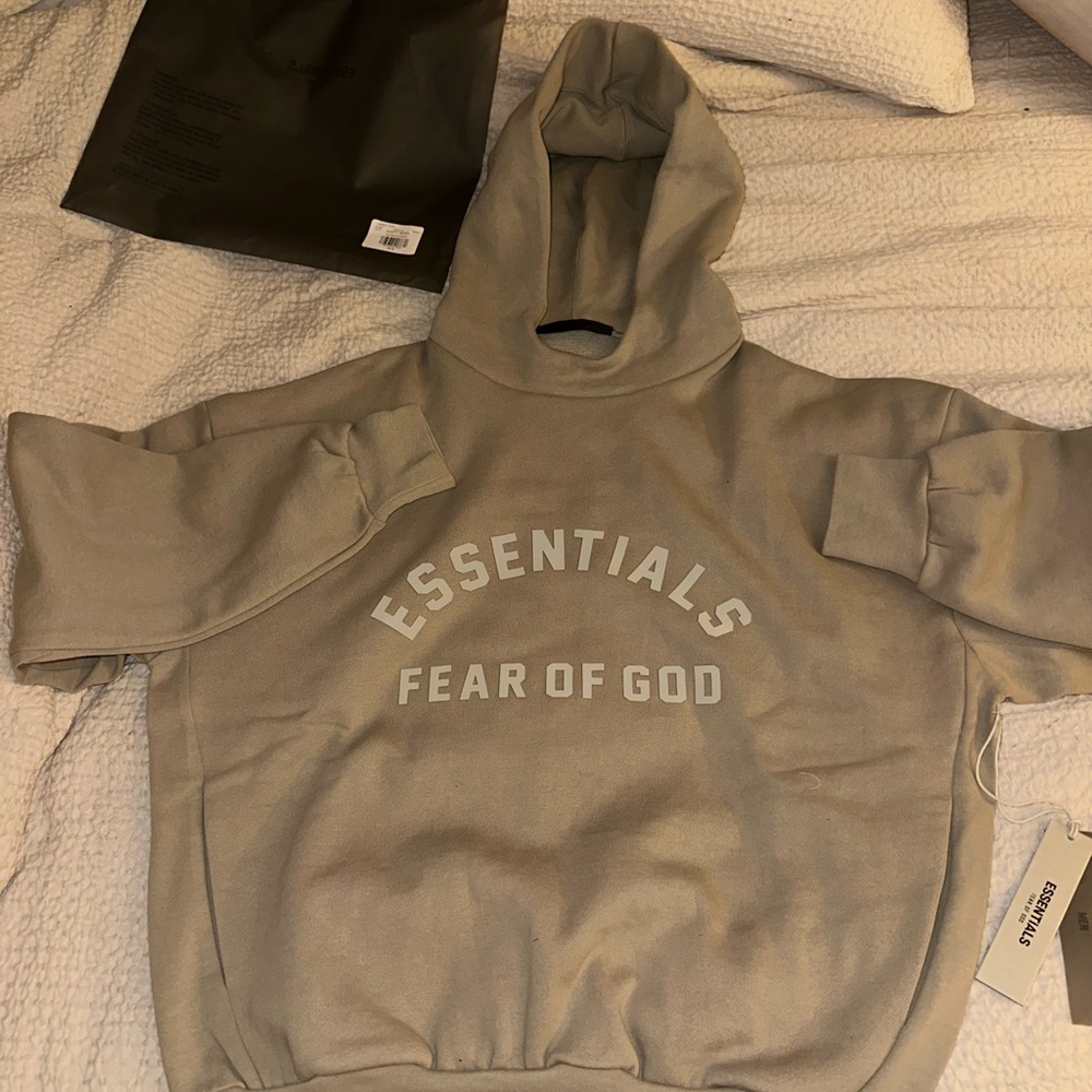 Fear of God Essentials Hoodie in Beige